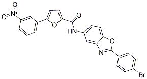 5-(3-NITRO-PHENYL)-FURAN-2-CARBOXYLIC ACID [2-(4-BROMO-PHENYL)-BENZOOXAZOL-5-YL]-AMIDE Structure