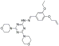 (E)-4,4'-(6-(2-(4-(ALLYLOXY)-3-ETHOXYBENZYLIDENE)HYDRAZINYL)-1,3,5-TRIAZINE-2,4-DIYL)DIMORPHOLINE Struktur