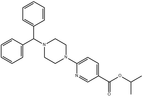 ISOPROPYL 6-(4-BENZHYDRYLPIPERAZINO)NICOTINATE Structure