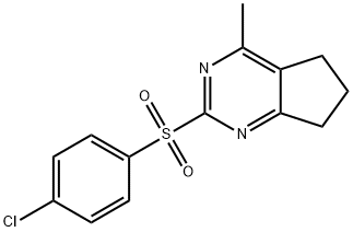 2-[(4-CHLOROPHENYL)SULFONYL]-4-METHYL-6,7-DIHYDRO-5H-CYCLOPENTA[D]PYRIMIDINE Structure