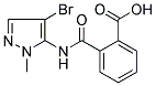 2-([(4-BROMO-1-METHYL-1H-PYRAZOL-5-YL)AMINO]CARBONYL)BENZOIC ACID Structure