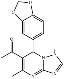 1-[7-(1,3-BENZODIOXOL-5-YL)-5-METHYL-4,7-DIHYDRO[1,2,4]TRIAZOLO[1,5-A]PYRIMIDIN-6-YL]-1-ETHANONE Structure