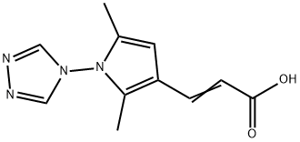 (E)-3-[2,5-DIMETHYL-1-(4H-1,2,4-TRIAZOL-4-YL)-1H-PYRROL-3-YL]-2-PROPENOIC ACID Struktur