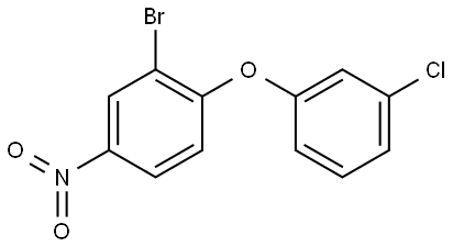 2-BROMO-1-(3-CHLOROPHENOXY)-4-NITROBENZENE Struktur