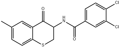 3,4-DICHLORO-N-(6-METHYL-4-OXO-3,4-DIHYDRO-2H-THIOCHROMEN-3-YL)BENZENECARBOXAMIDE Structure