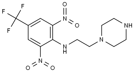 2,6-DINITRO-N-(2-PIPERAZINOETHYL)-4-(TRIFLUOROMETHYL)ANILINE Struktur