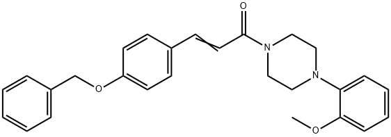 (E)-3-[4-(BENZYLOXY)PHENYL]-1-[4-(2-METHOXYPHENYL)PIPERAZINO]-2-PROPEN-1-ONE Struktur