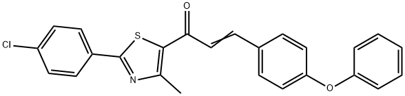 (E)-1-[2-(4-CHLOROPHENYL)-4-METHYL-1,3-THIAZOL-5-YL]-3-(4-PHENOXYPHENYL)-2-PROPEN-1-ONE Structure