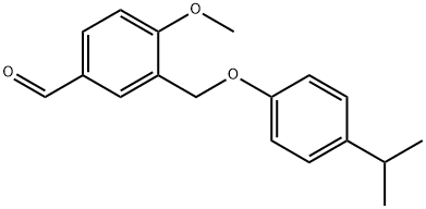 3-(4-ISOPROPYL-PHENOXYMETHYL)-4-METHOXY-BENZALDEHYDE Struktur
