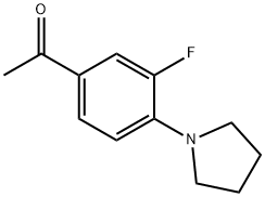 1-(3-FLUORO-4-PYRROLIDIN-1-YLPHENYL)ETHANONE Struktur