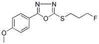 2-[(3-FLUOROPROPYL)SULFANYL]-5-(4-METHOXYPHENYL)-1,3,4-OXADIAZOLE Struktur