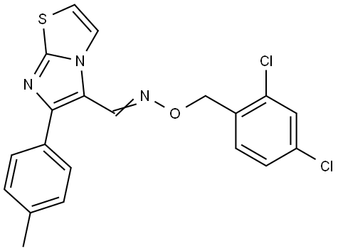 6-(4-METHYLPHENYL)IMIDAZO[2,1-B][1,3]THIAZOLE-5-CARBALDEHYDE O-(2,4-DICHLOROBENZYL)OXIME Struktur