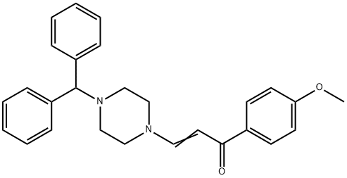 (E)-3-(4-BENZHYDRYLPIPERAZINO)-1-(4-METHOXYPHENYL)-2-PROPEN-1-ONE Struktur