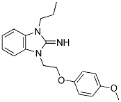 1-[2-(4-METHOXYPHENOXY)ETHYL]-3-PROPYL-1,3-DIHYDRO-2H-BENZIMIDAZOL-2-IMINE Struktur