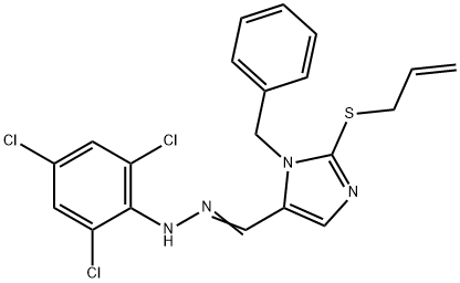 2-(ALLYLSULFANYL)-1-BENZYL-1H-IMIDAZOLE-5-CARBALDEHYDE N-(2,4,6-TRICHLOROPHENYL)HYDRAZONE Structure