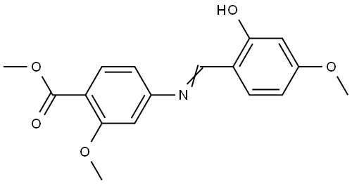 METHYL 4-([(E)-(2-HYDROXY-4-METHOXYPHENYL)METHYLIDENE]AMINO)-2-METHOXYBENZENECARBOXYLATE Struktur