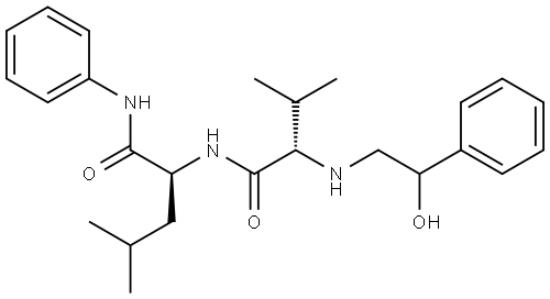 N-((RS)-2-HYDROXY-2-PHENYL-ETHYL)-VAL-LEU-ANILIDE Struktur