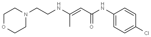 N-(4-CHLOROPHENYL)-3-((2-MORPHOLIN-4-YLETHYL)AMINO)BUT-2-ENAMIDE Struktur