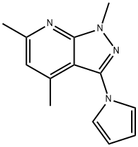 1,4,6-TRIMETHYL-3-(1H-PYRROL-1-YL)-1H-PYRAZOLO[3,4-B]PYRIDINE Structure