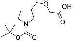 3-CARBOXYMETHOXYMETHYL-PYRROLIDINE-1-CARBOXYLIC ACID TERT-BUTYL ESTER Struktur