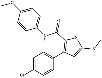 3-(4-CHLOROPHENYL)-N-(4-METHOXYPHENYL)-5-(METHYLSULFANYL)-2-THIOPHENECARBOXAMIDE Struktur