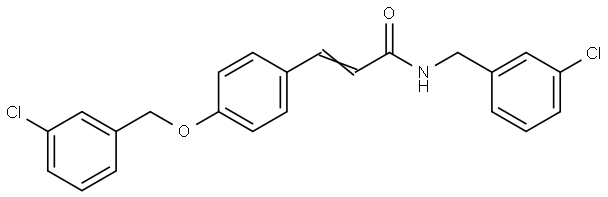 (E)-N-(3-CHLOROBENZYL)-3-(4-[(3-CHLOROBENZYL)OXY]PHENYL)-2-PROPENAMIDE Struktur