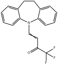 (E)-4-(10,11-DIHYDRO-5H-DIBENZO[B,F]AZEPIN-5-YL)-1,1,1-TRIFLUORO-3-BUTEN-2-ONE Struktur