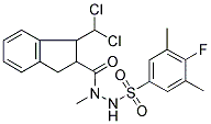 N'-([1-(DICHLOROMETHYL)-2,3-DIHYDRO-1H-INDEN-2-YL]CARBONYL)-4-FLUORO-N',3,5-TRIMETHYLBENZENESULFONOHYDRAZIDE Structure