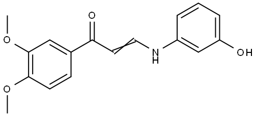 1-(3,4-DIMETHOXYPHENYL)-3-(3-HYDROXYANILINO)-2-PROPEN-1-ONE Struktur