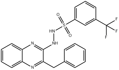 N'-(3-BENZYL-2-QUINOXALINYL)-3-(TRIFLUOROMETHYL)BENZENESULFONOHYDRAZIDE Struktur