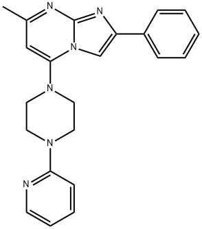 7-METHYL-2-PHENYL-5-[4-(2-PYRIDINYL)PIPERAZINO]IMIDAZO[1,2-A]PYRIMIDINE Structure