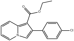 ETHYL 2-(4-CHLOROPHENYL)-1-INDOLIZINECARBOXYLATE Struktur