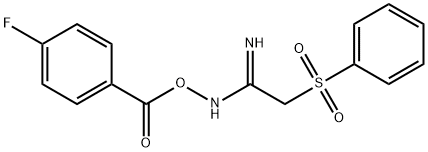N'-[(4-FLUOROBENZOYL)OXY]-2-(PHENYLSULFONYL)ETHANIMIDAMIDE Structure