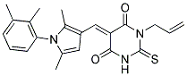 (E)-1-ALLYL-5-((1-(2,3-DIMETHYLPHENYL)-2,5-DIMETHYL-1H-PYRROL-3-YL)METHYLENE)-2-THIOXO-DIHYDROPYRIMIDINE-4,6(1H,5H)-DIONE Struktur