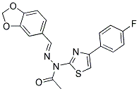 N'-[(1E)-1,3-BENZODIOXOL-5-YLMETHYLENE]-N-[4-(4-FLUOROPHENYL)-1,3-THIAZOL-2-YL]ACETOHYDRAZIDE Structure