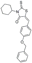 (E)-5-(4-(BENZYLOXY)BENZYLIDENE)-3-CYCLOHEXYL-2-THIOXOTHIAZOLIDIN-4-ONE Struktur