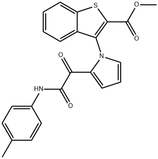 METHYL 3-(2-[2-OXO-2-(4-TOLUIDINO)ACETYL]-1H-PYRROL-1-YL)-1-BENZOTHIOPHENE-2-CARBOXYLATE Struktur
