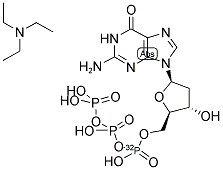 DEOXYGUANOSINE 5'-[ALPHA-32P]-TRIPHOSPHATE, TRIETHYLAMMONIUM SALT Struktur