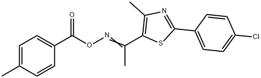 2-(4-CHLOROPHENYL)-4-METHYL-5-([(4-METHYLBENZOYL)OXY]ETHANIMIDOYL)-1,3-THIAZOLE Struktur