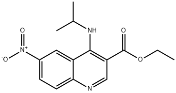 ETHYL 4-(ISOPROPYLAMINO)-6-NITRO-3-QUINOLINECARBOXYLATE Struktur