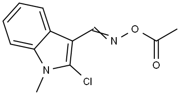 3-([(ACETYLOXY)IMINO]METHYL)-2-CHLORO-1-METHYL-1H-INDOLE Struktur