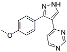 4-[3-(4-METHOXYPHENYL)-1H-PYRAZOL-4-YL]PYRIMIDINE Struktur