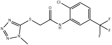 N-[2-CHLORO-5-(TRIFLUOROMETHYL)PHENYL]-2-[(1-METHYL-1H-1,2,3,4-TETRAAZOL-5-YL)SULFANYL]ACETAMIDE Struktur