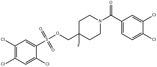 [1-(3,4-DICHLOROBENZOYL)-4-FLUORO-4-PIPERIDINYL]METHYL 2,4,5-TRICHLOROBENZENESULFONATE Structure