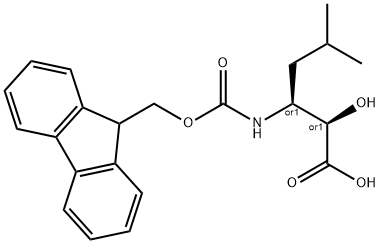 FMOC-(2R,3R)-3-アミノ-2-ヒドロキシ-5-メチルヘキサン酸 化學(xué)構(gòu)造式