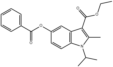 ETHYL 5-(BENZOYLOXY)-1-ISOPROPYL-2-METHYL-1H-INDOLE-3-CARBOXYLATE Struktur