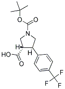 1-[(TERT-BUTYL)OXYCARBONYL]-4-[4-(TRIFLUOROMETHYL)PHENYL]PYRROLIDINE-3-CARBOXYLIC ACID Structure