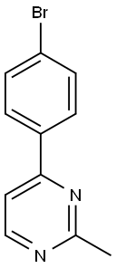 4-(4-溴苯基)-2-甲基嘧啶 結(jié)構(gòu)式
