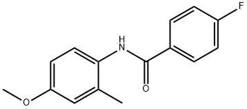 4-FLUORO-N-(4-METHOXY-2-METHYLPHENYL)BENZENECARBOXAMIDE Struktur