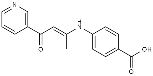 4-([1-METHYL-3-OXO-3-(3-PYRIDINYL)-1-PROPENYL]AMINO)BENZOIC ACID Struktur